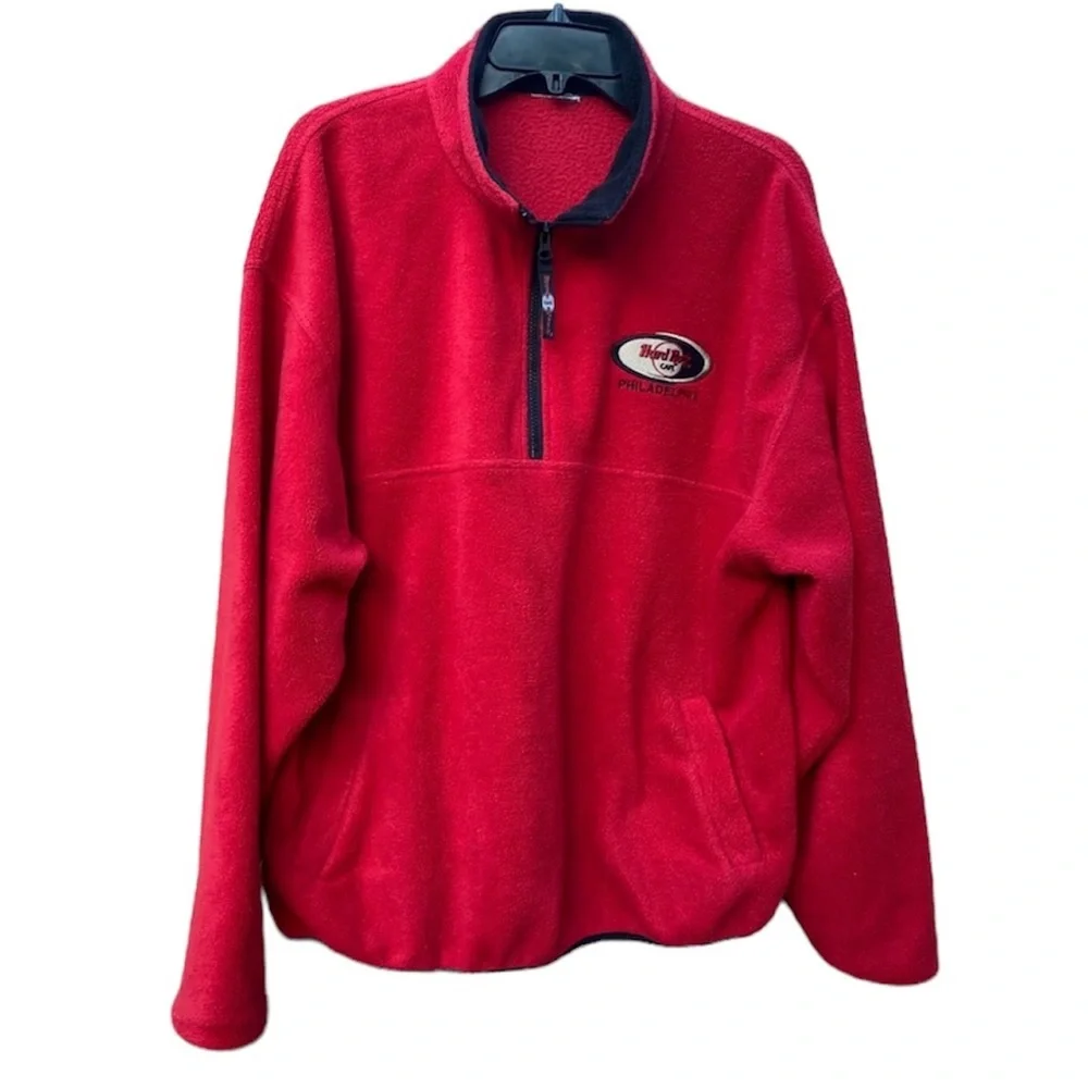 Hardrock fleece long sleeve 1/3 zip pullover fits L - Picture 4 of 5